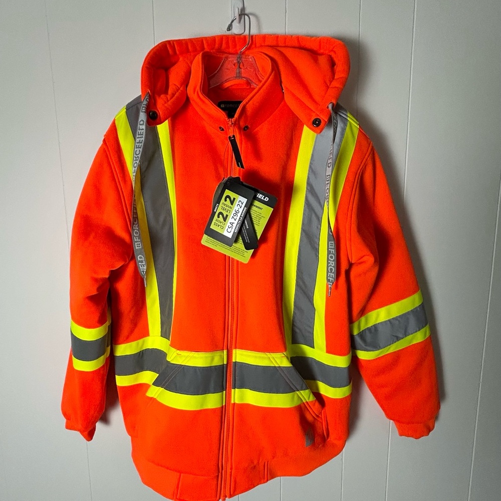NWT Forcefield High-Vis Work Jacket with Detachable Hood Size M